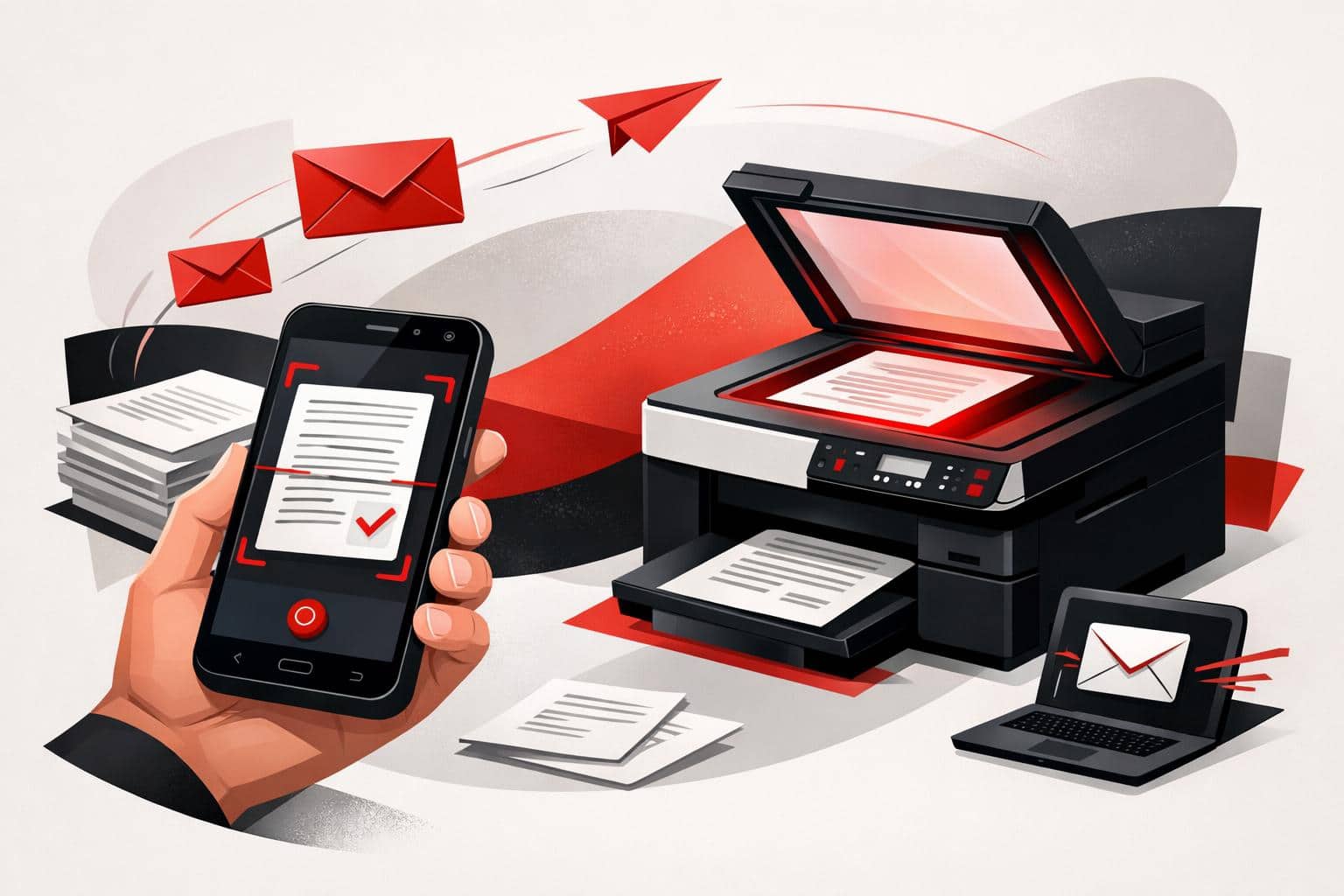 Scan Documents to Email From Phones or Printers
